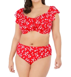 Elomi Plain Sailing Underwire Frill Bikini Swim Top ES7273 -Lumiere Bikinis Shop elomi elom01 es7273 cs1