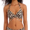 Freya Animal Instinct Underwire Halter Bikini Swim Top AS0390 -Lumiere Bikinis Shop freya fre001 as0390 gs
