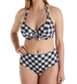 Freya Totally Check Underwire Halter Bikini Swim Top AS2924 -Lumiere Bikinis Shop freya fre001 as2924 cs5