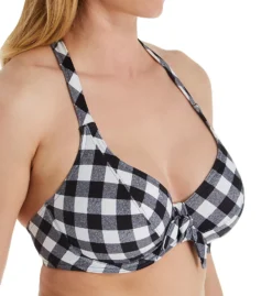 Freya Totally Check Underwire Halter Bikini Swim Top AS2924 -Lumiere Bikinis Shop freya fre001 as2924 cs6