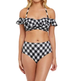 Freya Totally Check Underwire Off The Shoulder Swim Top AS2925 -Lumiere Bikinis Shop freya fre001 as2925 cs2