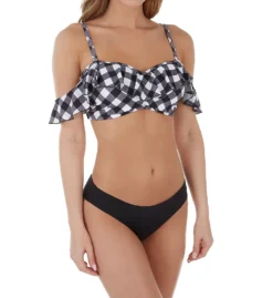 Freya Totally Check Underwire Off The Shoulder Swim Top AS2925 -Lumiere Bikinis Shop freya fre001 as2925 cs3