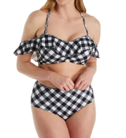 Freya Totally Check Underwire Off The Shoulder Swim Top AS2925 -Lumiere Bikinis Shop freya fre001 as2925 cs5
