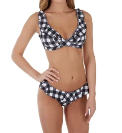 Freya Totally Check Italini Frill Brief Swim Bottom AS2927 -Lumiere Bikinis Shop freya fre001 as2927 cs2