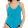 MagicSuit Solid Rita Wireless Ruffle Tankini Swim Top 6006044 -Lumiere Bikinis Shop magicsuit mags01 6006044 gs