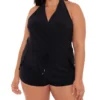 MagicSuit Plus Size Bianca Romper One Piece Swimsuit 606057W -Lumiere Bikinis Shop magicsuit mags01 606057w gs