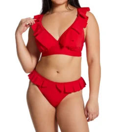 Pour Moi Space Frill Hidden Underwire Convertible Swim Top 18102 -Lumiere Bikinis Shop pour moi pmoi01 18102 cs2