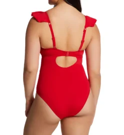 Pour Moi Space Frill Non Wire One Piece Swimsuit 18106 -Lumiere Bikinis Shop pour moi pmoi01 18106 bs