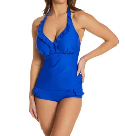 Pour Moi Splash Underwire Halter Tankini Swim Top 6011 -Lumiere Bikinis Shop pour moi pmoi01 6011 cs3